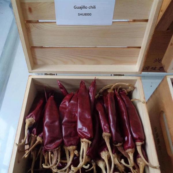 Quality HACCP 0.3% Max Guajillo Chili Peppers 500SHU Smooth And Leathery for sale