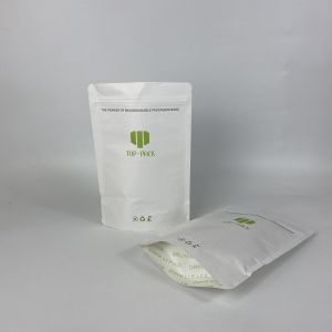 Buy cheap Recyclable Stand Up Resealable Paper Pouches Biodegradable Food Packaging Bag product