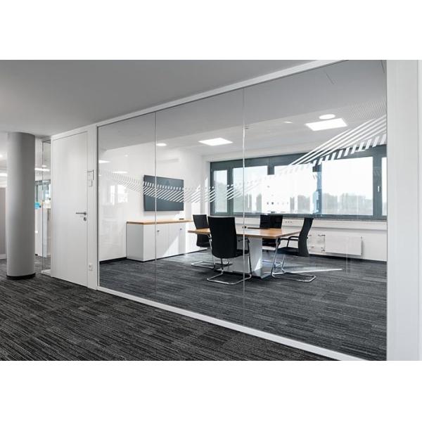 Buy cheap Frameless Glass Partition Wall System Soundproof Double Glass Partition with aluminum frame from wholesalers