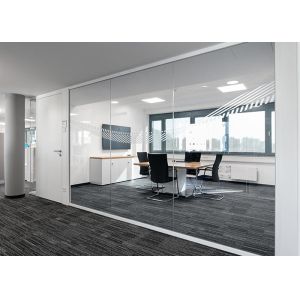 Buy cheap Frameless Glass Partition Wall System Soundproof Double Glass Partition with aluminum frame from wholesalers
