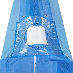 China Nonwoven Fabric Sterile Surgical Drapes 20 X 20 Inch In Blue Color For Hospital Use on sale