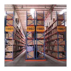 Custom Logo Lock Pins Style Metal Pallet Racking / Durable Warehouse Storage