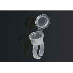 Transparent Flip Anti Oxidation Microblading Ink Cup Ring With Cover