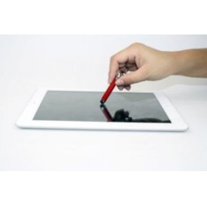 Alloy / Rubber Touch Screen Stylus Pen With Smaller Size And Shot Rope Lanyard