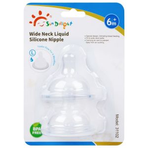 Buy cheap Wide Neck EN1 4350 Anti Colic Baby Silicone Nipple from wholesalers