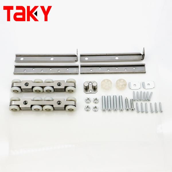 Wooden Door Sliding Wheel Roller Wardrobe Fitting System with Sliver and 8.5cm