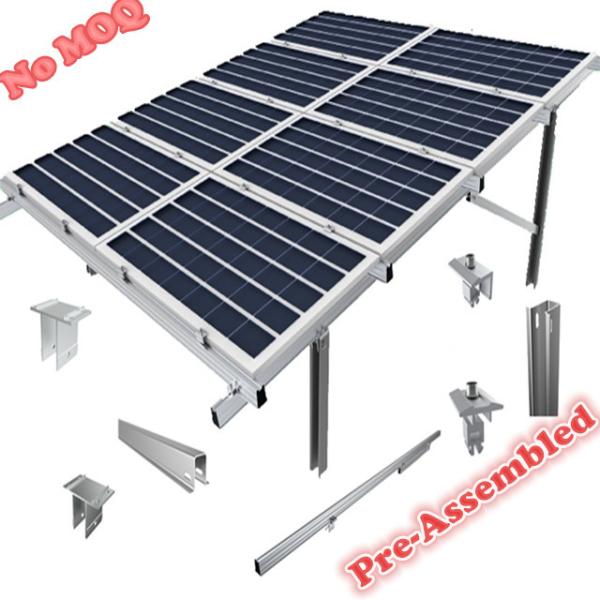 Quality Bracket Aluminum Solar Panel Mounting System Modules Solar Rail Mounting Solar Panel Pole Mount Brackets Panel Kits for sale
