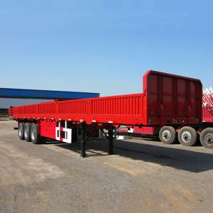 Buy cheap 60 Tons Tri Axle Sidewall Q345B Cargo Semi Trailer from wholesalers