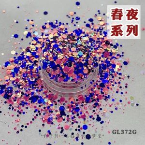 DIY Craft Decoration Polyester Rainbow Chunky Glitter Mix Bulk Solvent