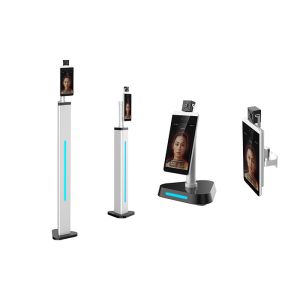 Buy cheap LCD Display Face Recognition Temperature Measurement Kiosk 8 Inch from wholesalers