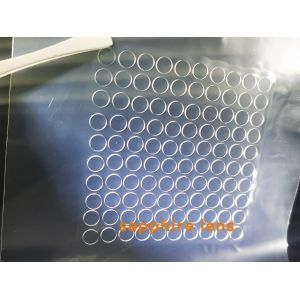 Al2O3 Custom Single Crystal Sapphire Laser Cut Windows Glass Dia5.5 x 0.5mmt DSP