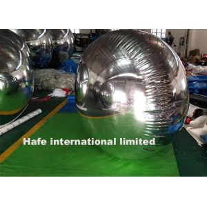Customized Hanging Mirror Ball Balloons Red / Purple / Pink / Green PVC For