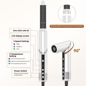 Buy cheap Fast Drying 8-in-1 Professional Hot Air Hair Dryer Brush with Auto-Wrap Curler and 2M Power Cord 1500W Multi-Styler from wholesalers