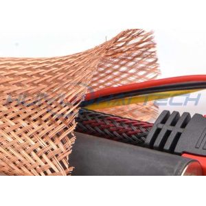 Buy cheap Meta Tinned Copper Braided Sleeving , Expandable Cable Shielding Sleeve from wholesalers