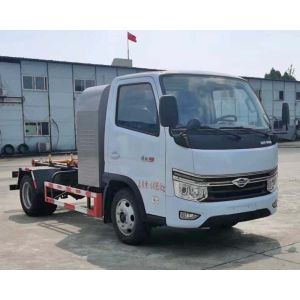 Buy cheap Pure Electric Self-Handling Garbage Truck with Hook Lift and Compactor Container Energy Type from wholesalers
