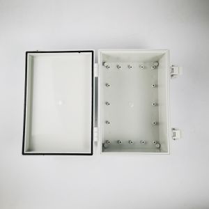 250x170x100 Hinged Electrical Enclosures in grey / Clear Transparent lid