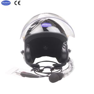 Noise Cancel PPG Black Helmet With Full Headset EN966 Certificated Paramotor