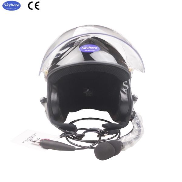 Noise Cancel PPG Black Helmet With Full Headset EN966 Certificated Paramotor