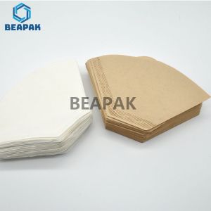Buy cheap Unbleached Firm Embossing Cone Paper Coffee Filter Good Water Permeability from wholesalers