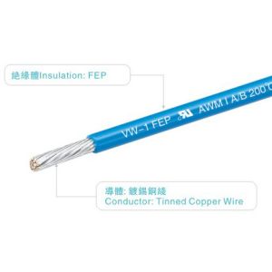 300V 200C UL758 FEP Insulated Wire AWM1332 20AWG Black Robot UAV Heater