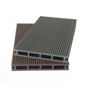 Modern Waterproof Hollow WPC Composite Decking Above 18mm Thickness