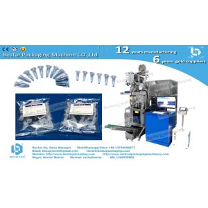 Automatic packing machine with three counting vibrators for plastic hook