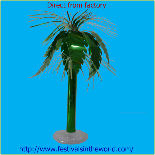 Buy cheap palm tree table PVC centerpiece for party from wholesalers