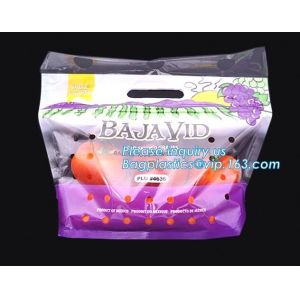 Fruit packaging moistureproof custom slider lock zipper bag, Transparent PVC