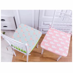 Patterned Plush Bench Cushion , Soft Sponge Filling Thin Seat Cushions