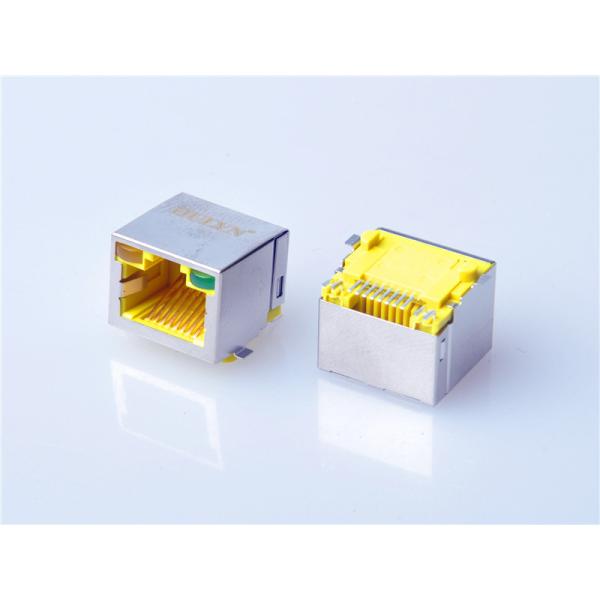 Buy cheap HULYN RJ45 1x1 Jack, Shielded RJ45 Modular Jack, Through Hole Type, SMT,with LEDs from wholesalers