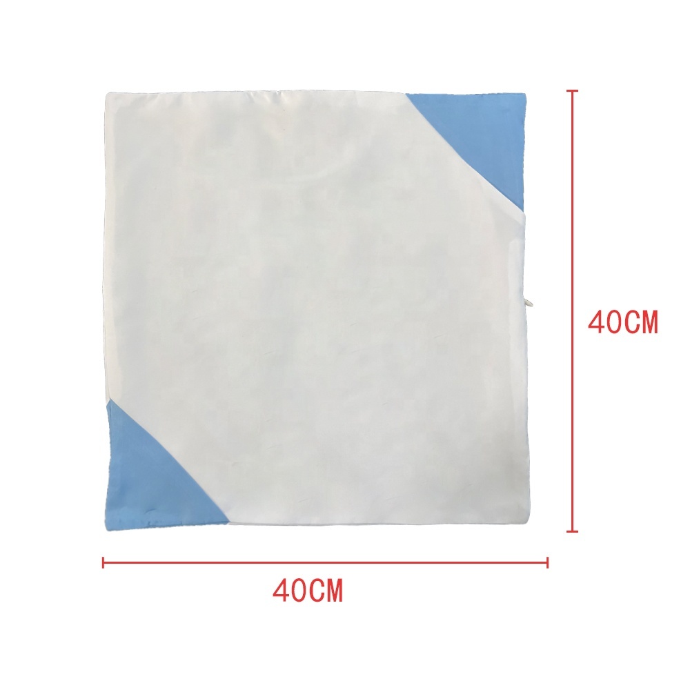 Buy cheap Custom Print Double-Side Blank Sublimation Pillow Case 40*40CM Polyester Colored Corner Sublimation Pillow Blanks from wholesalers
