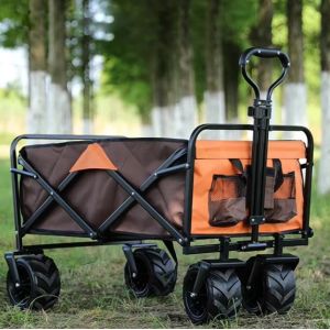 Portable Heavy Duty Folding Utility Wagon for Outdoor Garden Camping Easy to