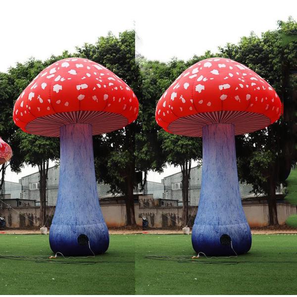 Personalized 4 Meters Height Inflatable Lighting Mushroom Model For Event