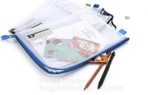 Buy cheap Fashion Zipper Mesh File Case Document Bag,Zipper Portable File Folders Bag Letter Size,Zipper Document Pouch File Bag F from wholesalers