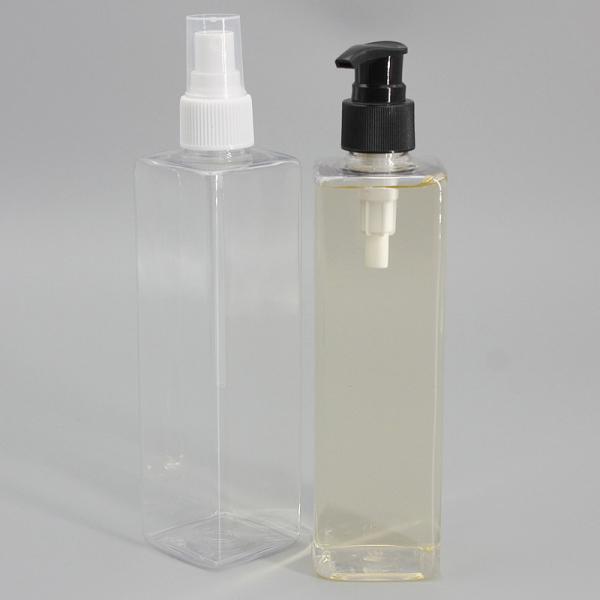 Quality 300ml Clear Square Plastic Packaging Bottle For Hand Sanitizer for sale