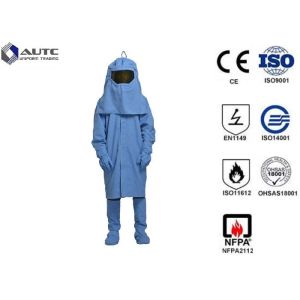 Buy cheap XXL Complete Production Line 33 cal Arc Flash Protective Fire Resistant Bib Jacket Pants & Hood from wholesalers
