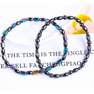 Buy cheap Gemstone Bead Slimming Magnetic Hematite Stone Ankle Bracelets With Five Star Symbol from wholesalers