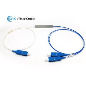 Buy cheap 1x2 MIni Tube 60x7x4mm PLC Splitters W/O Connector or With SC LC FC Connector from wholesalers