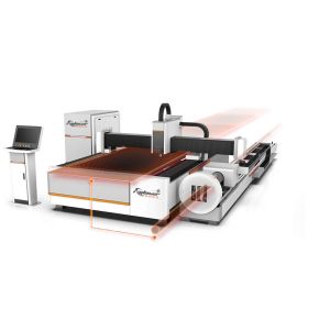Compact Design Fiber Laser Cutting Machine 6000W For Metal Plate And Tube