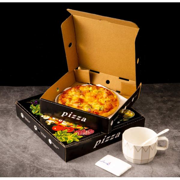 Custom Logo Printed Paper Pizza Box Food Grade Preferred Material