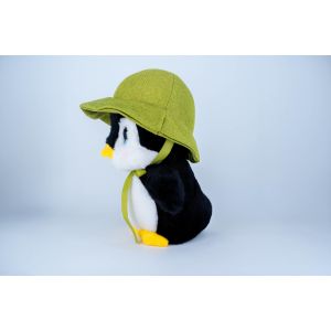 PP Cotton Penguin Soft Plush Toys With Green Hat Small Penguin Stuffed Animal