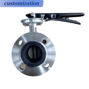 Electric Double Flange Butterfly Valve Seat EPDM Material for Low Temperature