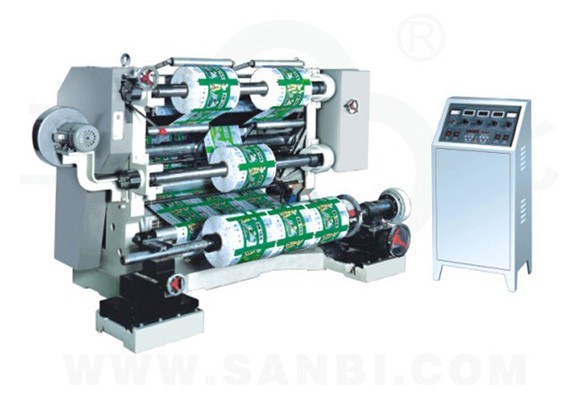 Quality Plastic Film Roll slitter rewinder machine , paper label cutter machine for sale
