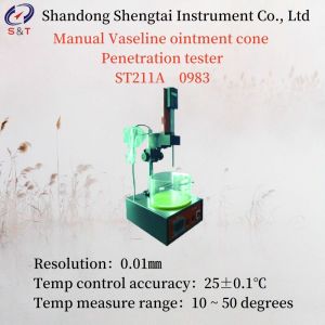 High Resolution Manual Pharmacopoeia Cone Penetrometer high precision
