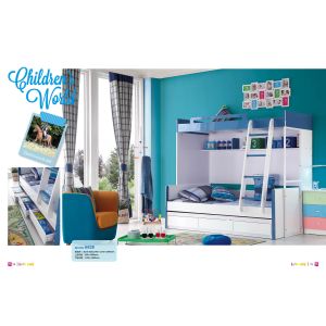 Buy cheap glossy wooden bunk bed with drawers and pulled bed,#6628 from wholesalers