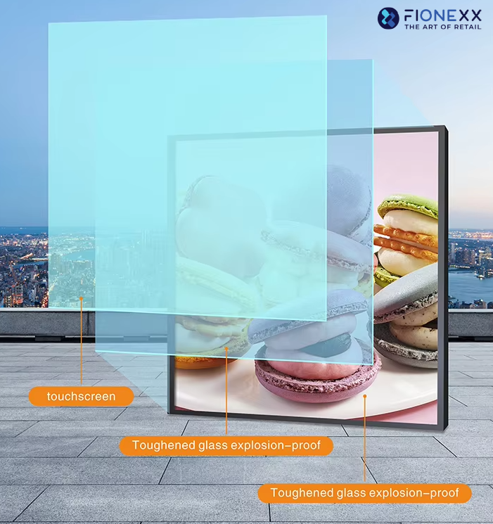 WiFi Digital Signage Wall Mount LCD Monitor 33.2 Inch 1:1 Square Screen