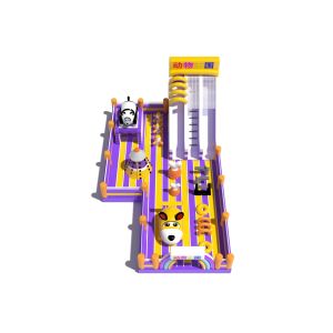 Buy cheap Animals Theme Park Playground Inflatable Jumping Castle With Two Slides from wholesalers
