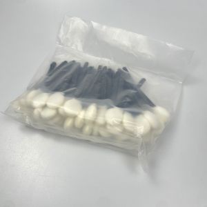 Multi-Purpose Round Head Foam Tip Swabs with 108mm Short Handle - 50-Pack for