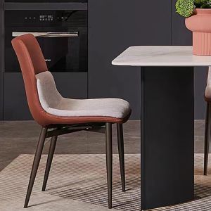 Buy cheap ModernaMix Fabric And Leather Dining Room Chairs from wholesalers