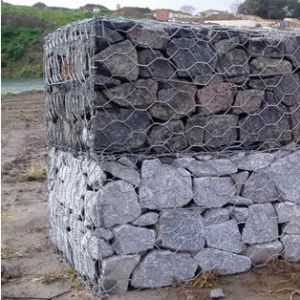 Hot Dipped Galvanized Welded Wire Mesh Gabion Stone Cage Retaining Wall with 4mm